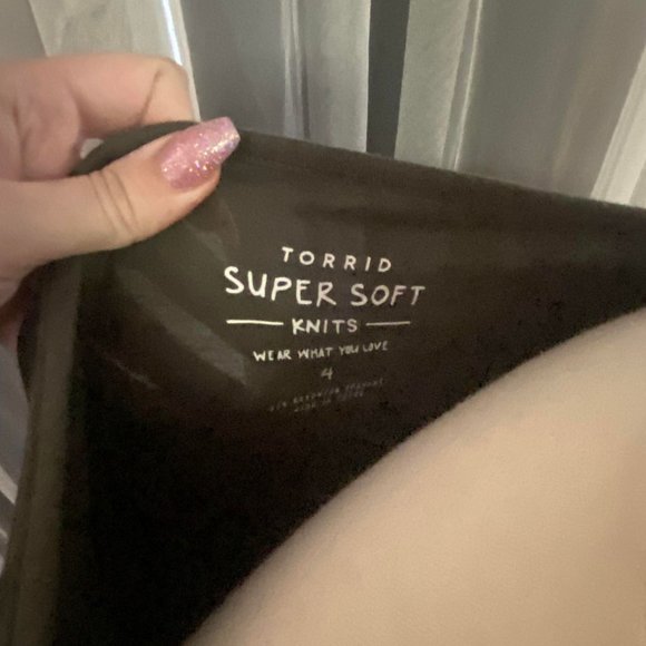 Torrid Olive Green Jersey V Neck T Shirt Dress size 4 - Picture 5 of 5